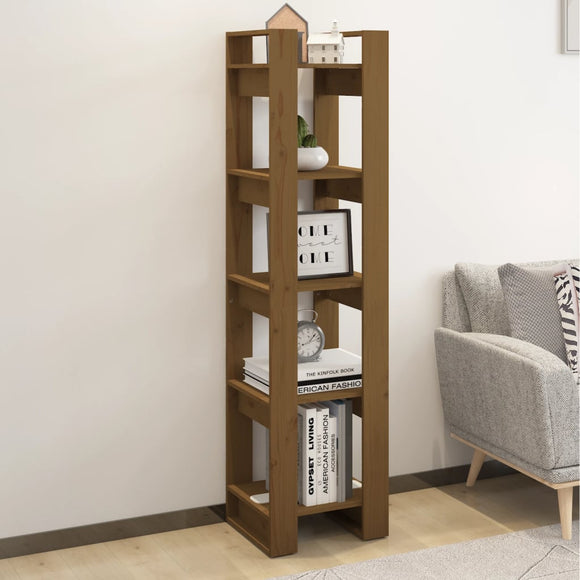 NNEVL Book Cabinet/Room Divider Honey Brown 41x35x160 cm Solid Wood Pine