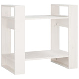 NNEVL Book Cabinet/Room Divider White 60x35x57 cm Solid Wood Pine
