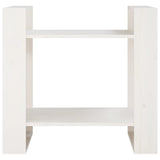 NNEVL Book Cabinet/Room Divider White 60x35x57 cm Solid Wood Pine