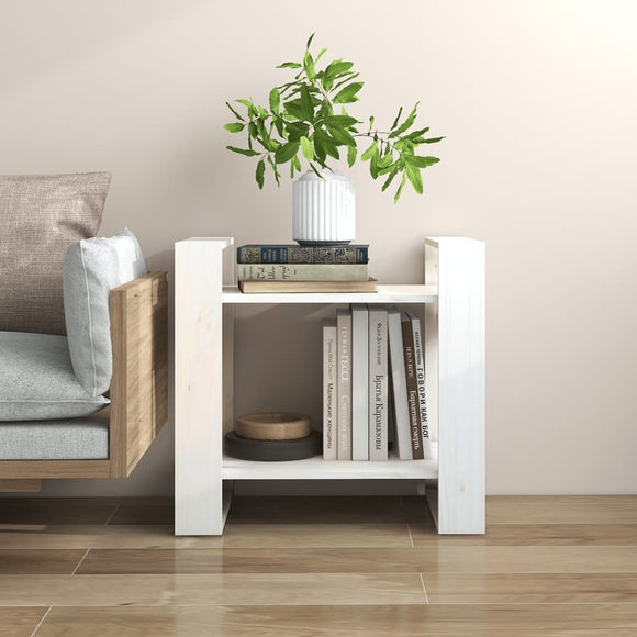 NNEVL Book Cabinet/Room Divider White 60x35x57 cm Solid Wood Pine