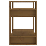 NNEVL Book Cabinet/Room Divider Honey Brown 60x35x57 cm Solid Wood