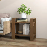 NNEVL Book Cabinet/Room Divider Honey Brown 60x35x57 cm Solid Wood