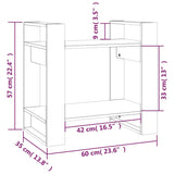 NNEVL Book Cabinet/Room Divider Honey Brown 60x35x57 cm Solid Wood