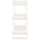 NNEVL Book Cabinet/Room Divider White 60x35x91 cm Solid Wood Pine