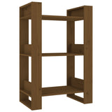 NNEVL Book Cabinet/Room Divider Honey Brown 60x35x91 cm Solid Wood