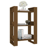 NNEVL Book Cabinet/Room Divider Honey Brown 60x35x91 cm Solid Wood