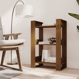 NNEVL Book Cabinet/Room Divider Honey Brown 60x35x91 cm Solid Wood