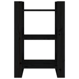 NNEVL Book Cabinet/Room Divider Black 60x35x91 cm Solid Wood Pine