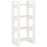 NNEVL Book Cabinet/Room Divider White 60x35x125 cm Solid Wood