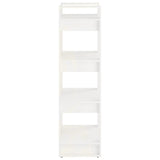 NNEVL Book Cabinet/Room Divider White 60x35x125 cm Solid Wood