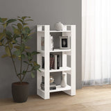 NNEVL Book Cabinet/Room Divider White 60x35x125 cm Solid Wood