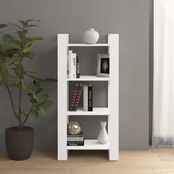 NNEVL Book Cabinet/Room Divider White 60x35x125 cm Solid Wood