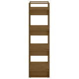 NNEVL Book Cabinet/Room Divider Honey Brown 60x35x125 cm Solid Wood