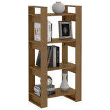 NNEVL Book Cabinet/Room Divider Honey Brown 60x35x125 cm Solid Wood
