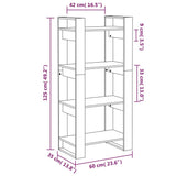 NNEVL Book Cabinet/Room Divider Honey Brown 60x35x125 cm Solid Wood