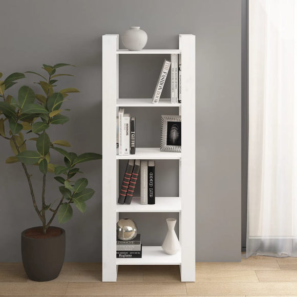 NNEVL Book Cabinet/Room Divider White 60x35x160 cm Solid Wood