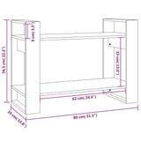 NNEVL Book Cabinet/Room Divider 80x35x56.5 cm Solid Wood Pine