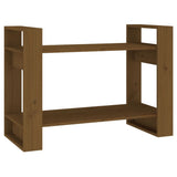 NNEVL Book Cabinet/Room Divider Honey Brown 80x35x56.5 cm Solid Wood
