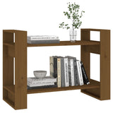 NNEVL Book Cabinet/Room Divider Honey Brown 80x35x56.5 cm Solid Wood
