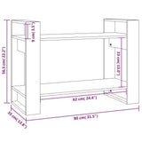 NNEVL Book Cabinet/Room Divider Honey Brown 80x35x56.5 cm Solid Wood