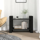 NNEVL Book Cabinet/Room Divider Black 80x35x56.5 cm Solid Wood Pine