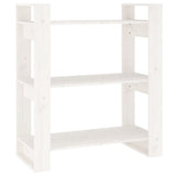 NNEVL Book Cabinet/Room Divider White 80x35x91 cm Solid Wood Pine