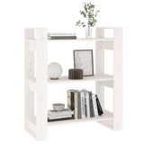 NNEVL Book Cabinet/Room Divider White 80x35x91 cm Solid Wood Pine