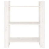 NNEVL Book Cabinet/Room Divider White 80x35x91 cm Solid Wood Pine