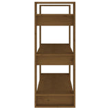 NNEVL Book Cabinet/Room Divider Honey Brown 80x35x91 cm Solid Wood