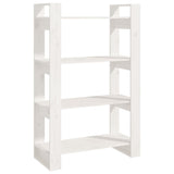 NNEVL Book Cabinet/Room Divider White 80x35x125 cm Solid Wood Pine