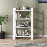 NNEVL Book Cabinet/Room Divider White 80x35x125 cm Solid Wood Pine