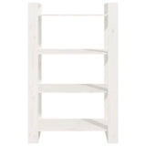 NNEVL Book Cabinet/Room Divider White 80x35x125 cm Solid Wood Pine