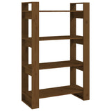 NNEVL Book Cabinet/Room Divider Honey Brown 80x35x125 cm Solid Wood