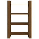 NNEVL Book Cabinet/Room Divider Honey Brown 80x35x125 cm Solid Wood