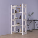 NNEVL Book Cabinet/Room Divider White 80x35x160 cm Solid Wood