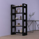 NNEVL Book Cabinet/Room Divider Black 80x35x160 cm Solid Wood