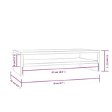 NNEVL Monitor Stand 50x24x13 cm Solid Wood Pine