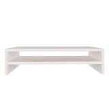 NNEVL Monitor Stand White 50x24x13 cm Solid Wood Pine