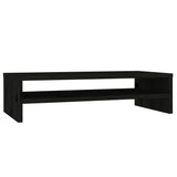 NNEVL Monitor Stand Black 50x24x13 cm Solid Wood Pine