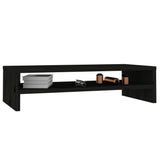 NNEVL Monitor Stand Black 50x24x13 cm Solid Wood Pine