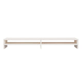 NNEVL Monitor Stand White 100x24x13 cm Solid Wood Pine