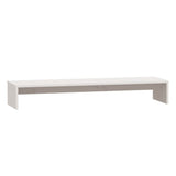 NNEVL Monitor Stand White 100x27x15 cm Solid Wood Pine