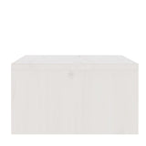 NNEVL Monitor Stand White 100x27x15 cm Solid Wood Pine