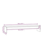 NNEVL Monitor Stand White 100x27x15 cm Solid Wood Pine