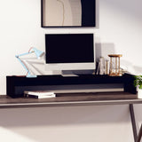 NNEVL Monitor Stand Black 100x27x15 cm Solid Wood Pine