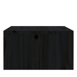 NNEVL Monitor Stand Black 100x27x15 cm Solid Wood Pine