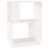 NNEVL Book Cabinet/Room Divider White 51x25x70 cm Solid Wood Pine