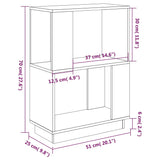 NNEVL Book Cabinet/Room Divider White 51x25x70 cm Solid Wood Pine