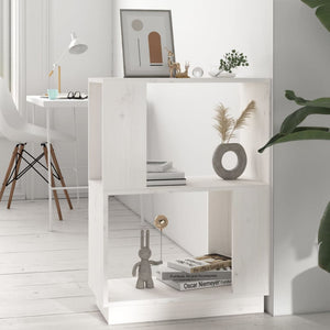 NNEVL Book Cabinet/Room Divider White 51x25x70 cm Solid Wood Pine