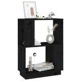 NNEVL Book Cabinet/Room Divider Black 51x25x70 cm Solid Wood Pine
